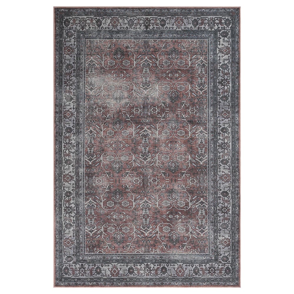 Alaska Machine-Washable Vintage Medallion Runner Area Rug