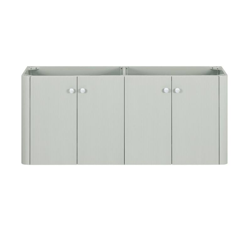 Haley Bathroom Vanity Only in Soft Sage with Dual Mount Option