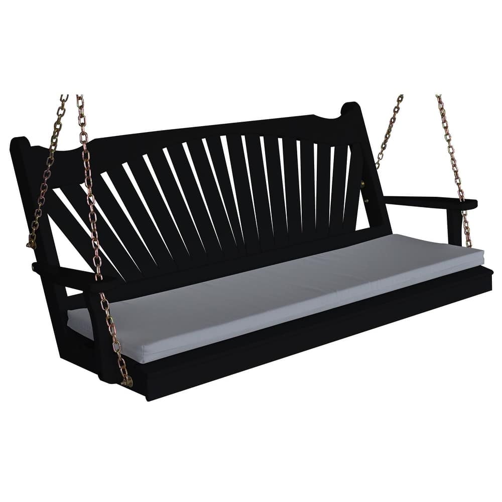 Pine 4' Fanback Swing