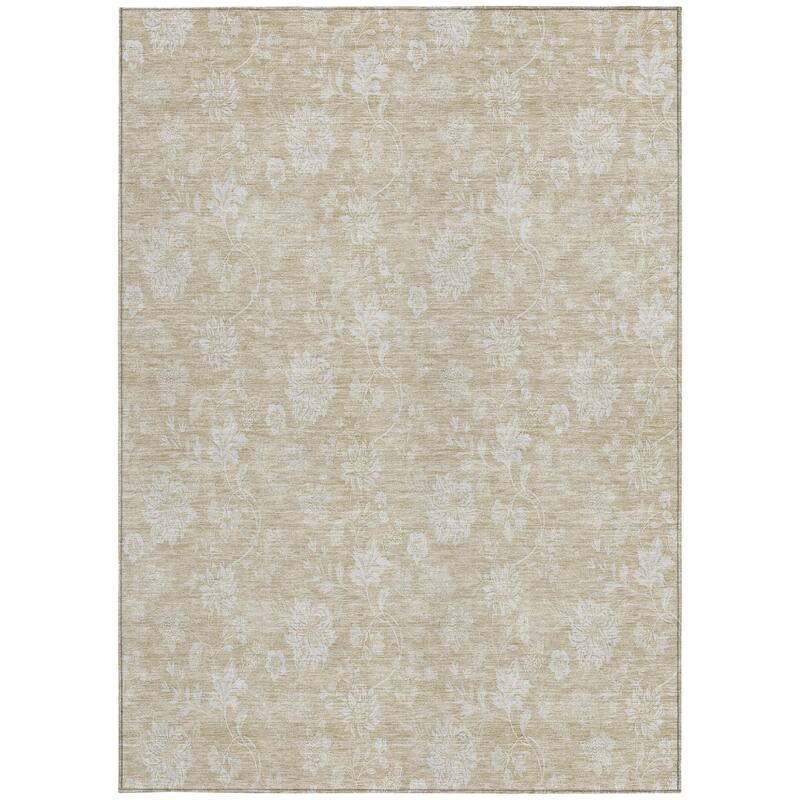 HomeRoots Floral Transitional Rectangle Outdoor Rug