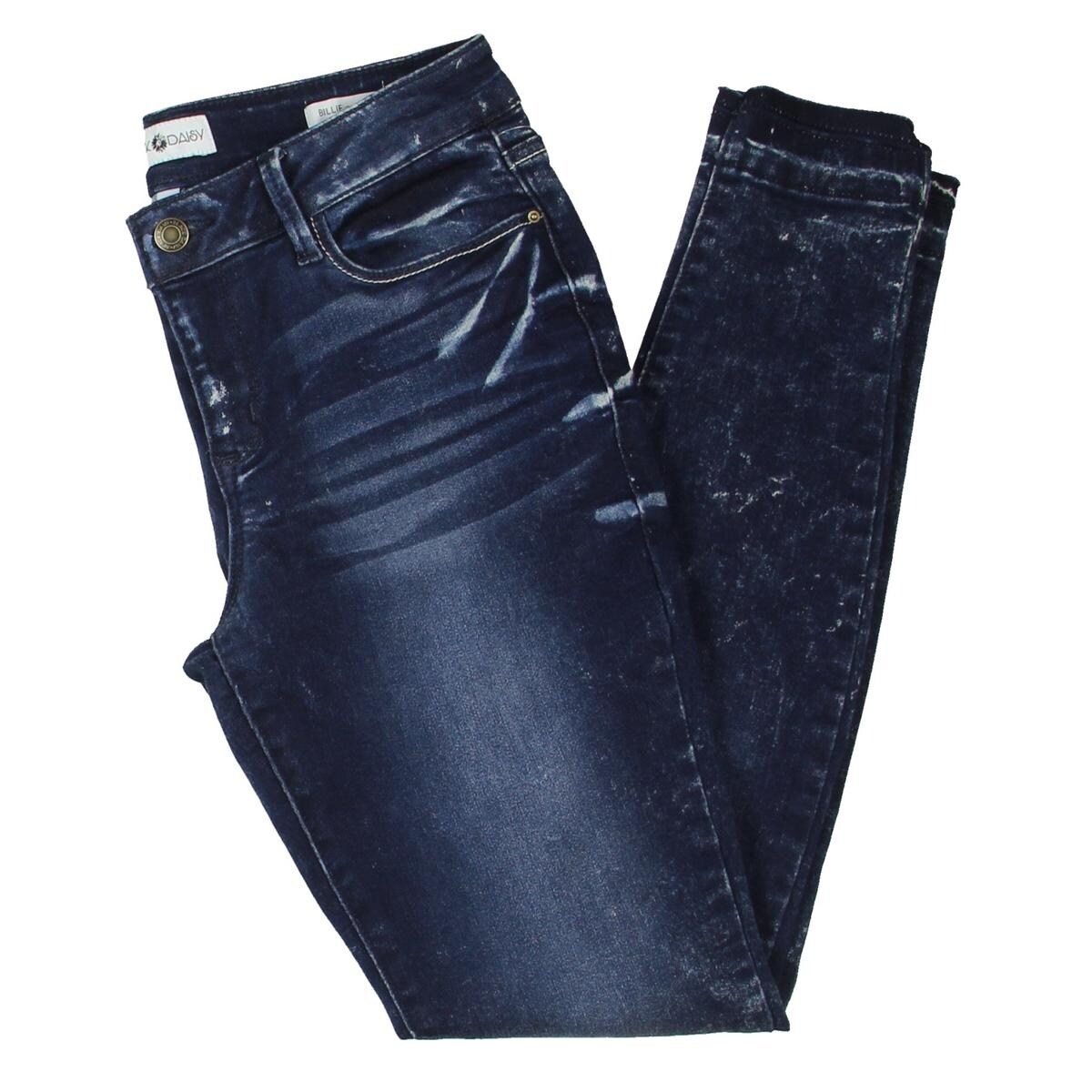 Black Daisy Juniors Billie Faded Skinny Jeans