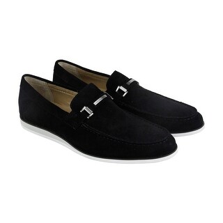 Shop Calvin Klein Kiley Calf Mens Black Suede Casual Dress Slip On Loafers Shoes Overstock 19512877