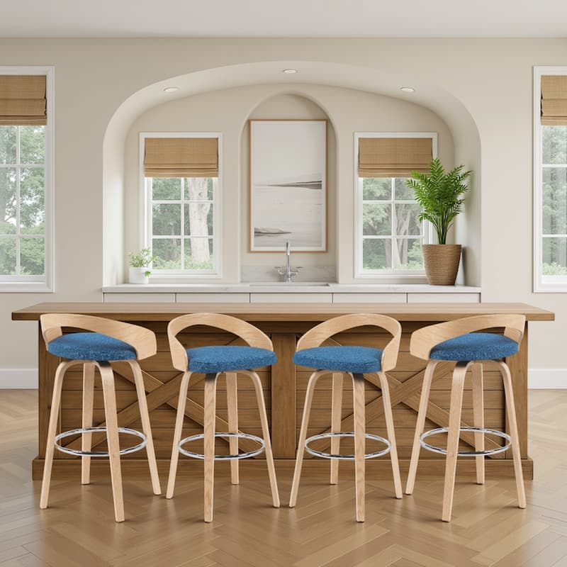 Carson Carrington Solavagen Mid-Century Modern Swivel Counter or Bar Stool