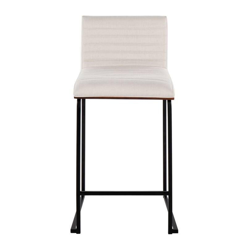 Silver Orchid Magda 26" Fixed-Height Upholstered Counter Stool (Set of 2)