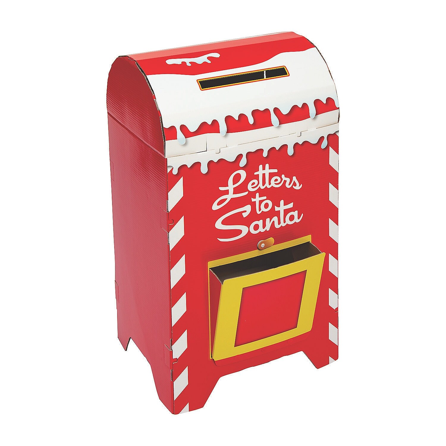 WOODEN LETTER BOX - WHITE with GOLD - Santa Mailbox Letters for