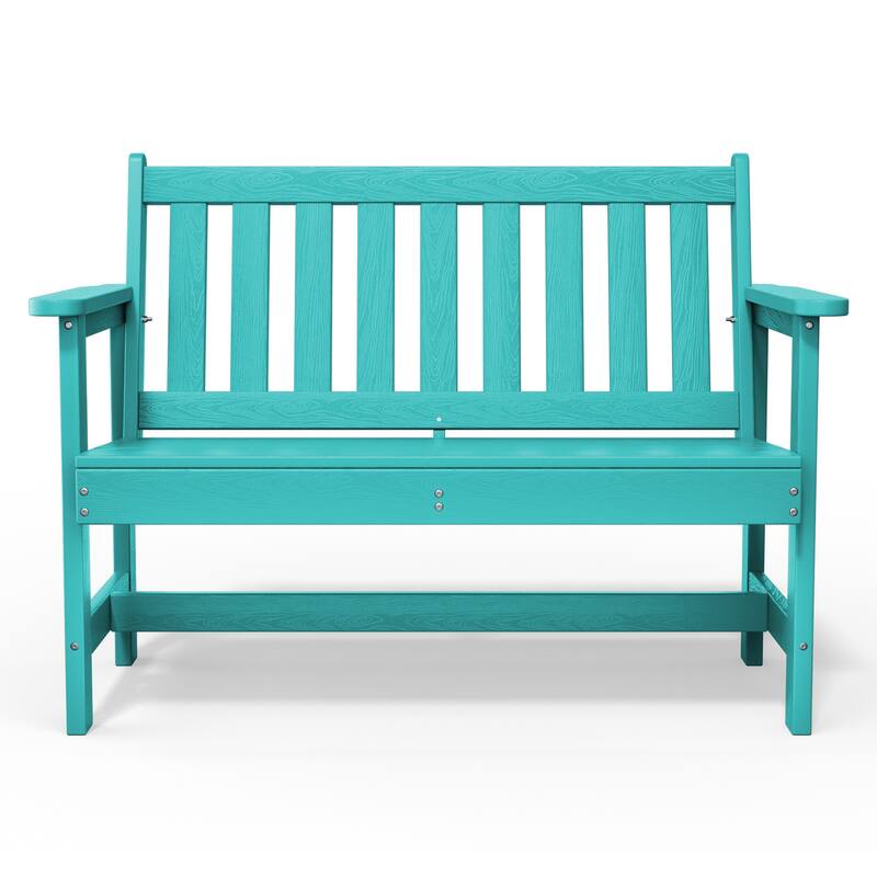 Outdoor 2-Person Garden Bench 42.92-in W x 35.83-in H