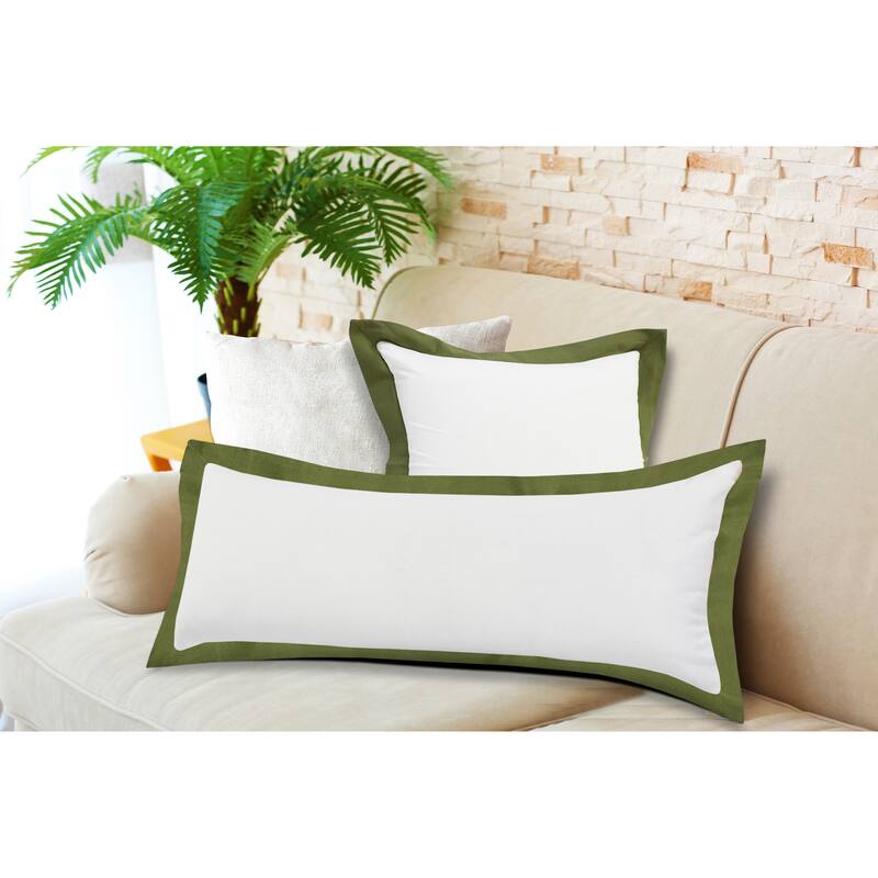 Sevita Flora Empire Bordered Throw Pillow - 14" x 36" - Polyester