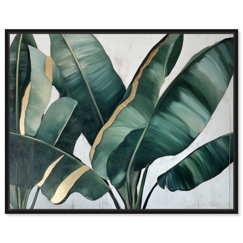 Jungle Jewel Jade I Canvas by Art Remedy - 45" x 36" - Black