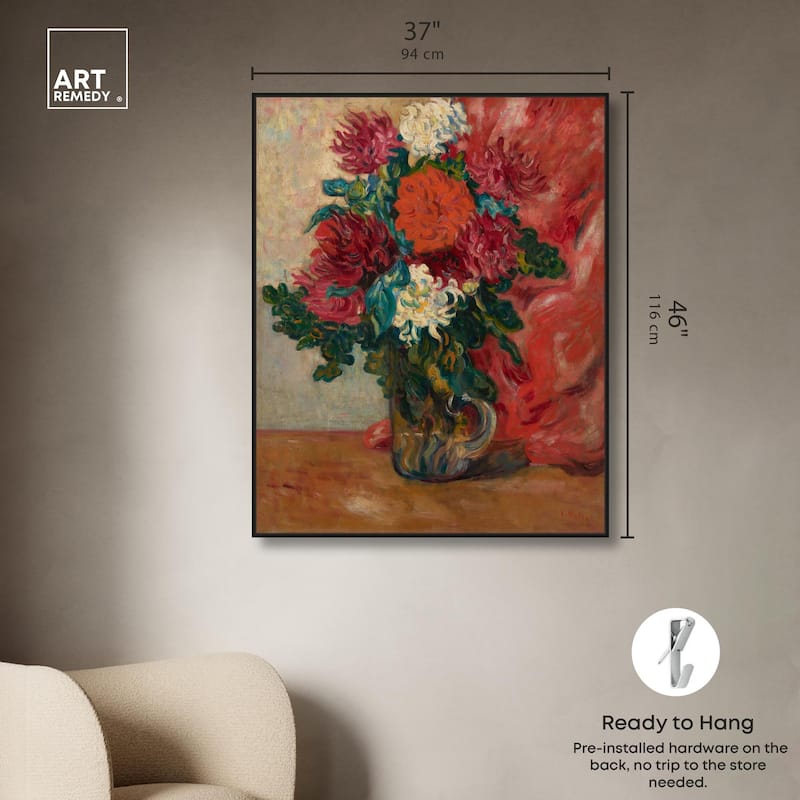 Valtat Dahlias Canvas by Art Remedy