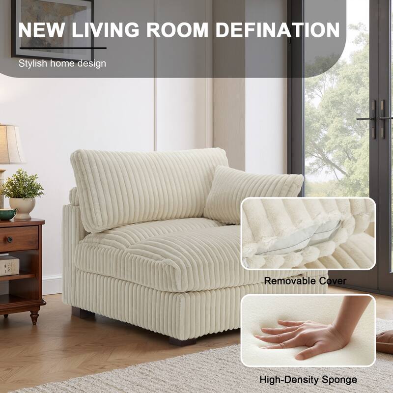 Plush Faux Fur Accent Sofa Chair