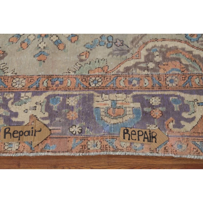 Tabriz Persian Vintage Area Rug Handmade Wool Carpet - 7'8"x 11'2"