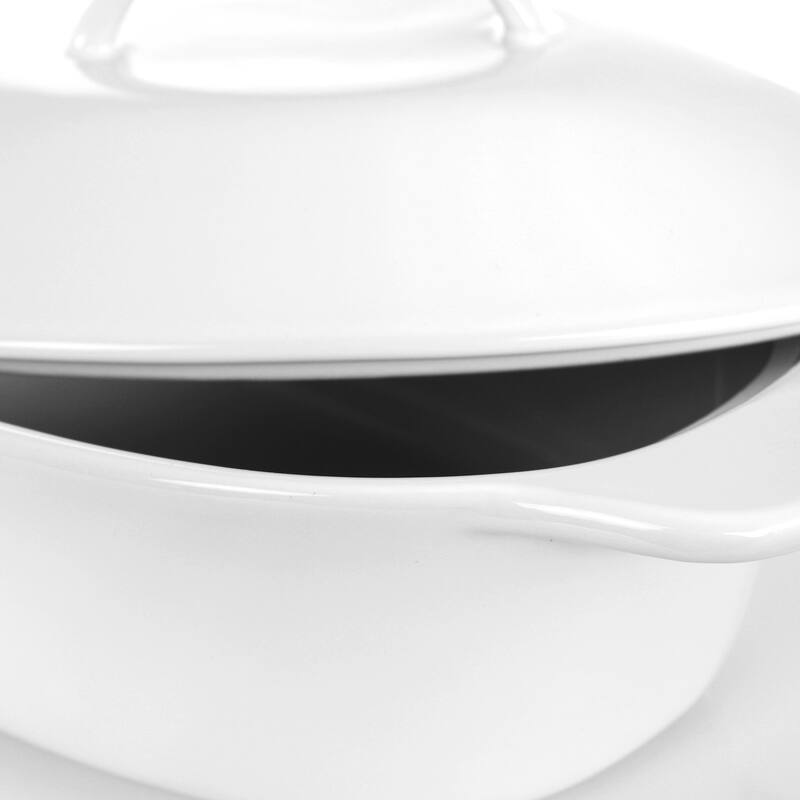 Gibson Elite Gracious Dining 2 Piece Oval Stoneware Bakeware with Lid and Metal Rack