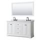 Option White / White Carrara Marble Top / Matte Black
