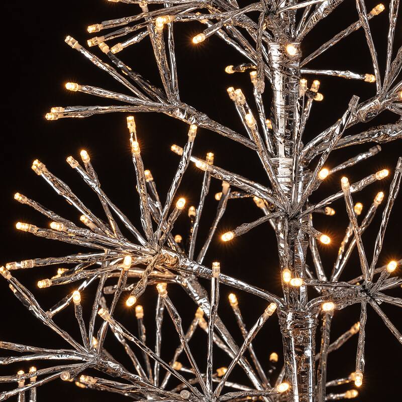 Alpine Corporation 53"H Indoor/Outdoor Artificial Christmas Tree with LED Lights