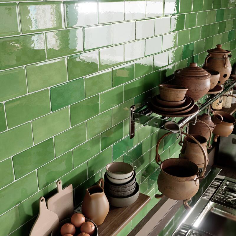 Merola Tile Viva Aloe 3" x 6" Ceramic Wall Tile