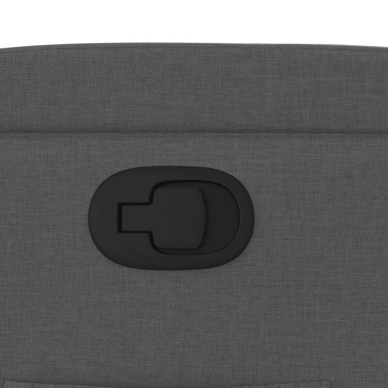 vidaXL Recliner Chair Dark Grey 100% Polyester, Metal, Plywood