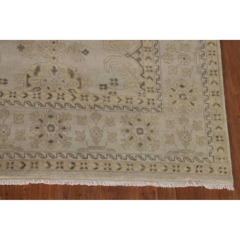 All-Over Oushak Oriental Area Rug Handmade Wool Carpet - 7'11" x 9'11"