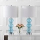 preview thumbnail 32 of 63, JONATHAN Y Ella 27" Glass Triple-Sphere LED Table Lamp, Mercury Silver/Chrome (Set of 2)