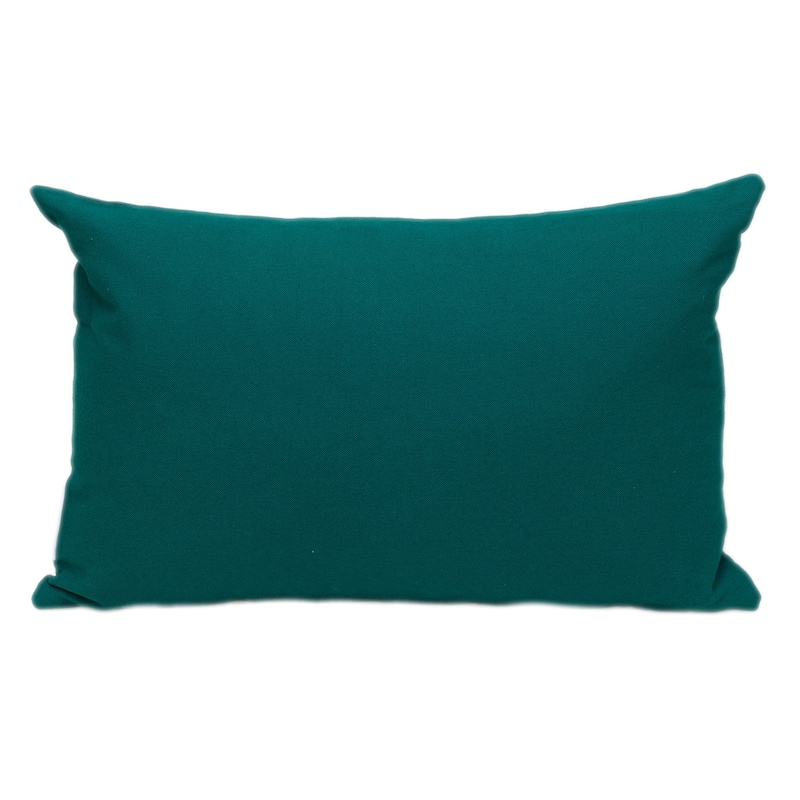 HomeRoots 12" X 18" Green Cotton Throw Pillow