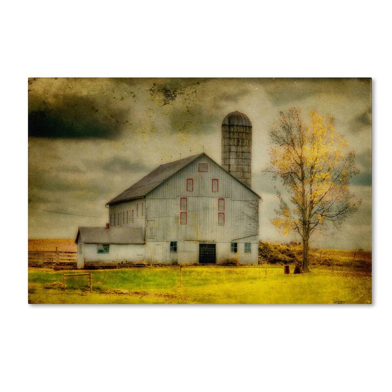 Lois Bryan 'Old Barn on Stormy Afternoon' Canvas Art