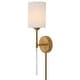 preview thumbnail 1 of 5, Uttermost Awyr 1 Light Brass Sconce - 5"W x 20"H x 6.5"D