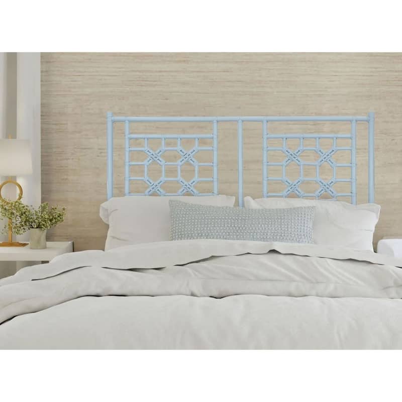 Handmade Natural Wood And Rattan Headboard by East at Main