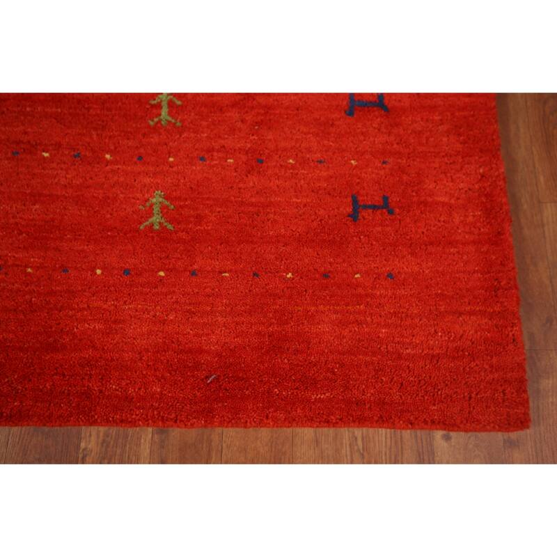 Little Animals Design Gabbeh Indian Rug Handmade Tribal Wool Carpet - 6'7"x 9'11"