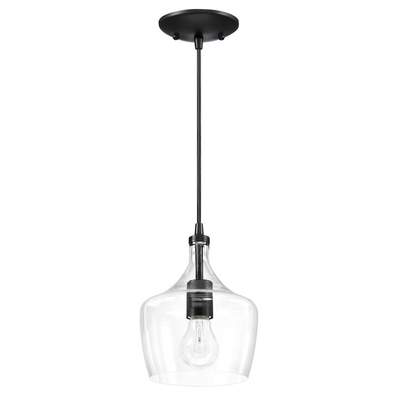1- Light Line Teardrop Pendant - Black