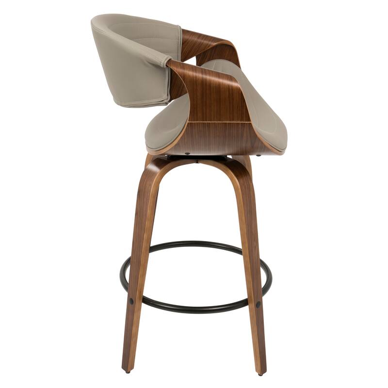 Carson Carrington Kanteborg 26" Fixed-Height Counter Stool with Bent Wood Legs & Round Footrest (Set of 2)