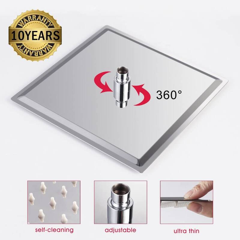 12 Inch Chrome Square Rainfall Shower Head