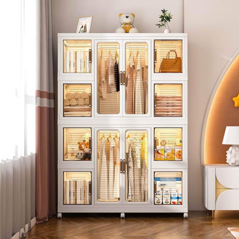 Portable Wardrobe Closet Storage Organizer for Clothes
