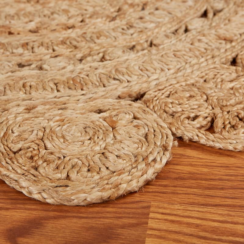 Sevita Organic Jute Braided Area Rug, Natural