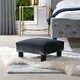 preview thumbnail 37 of 130, The Curated Nomad Performance Fabric Stardust Square Upholstered Footstool Ottoman Steel Grey - Velvet