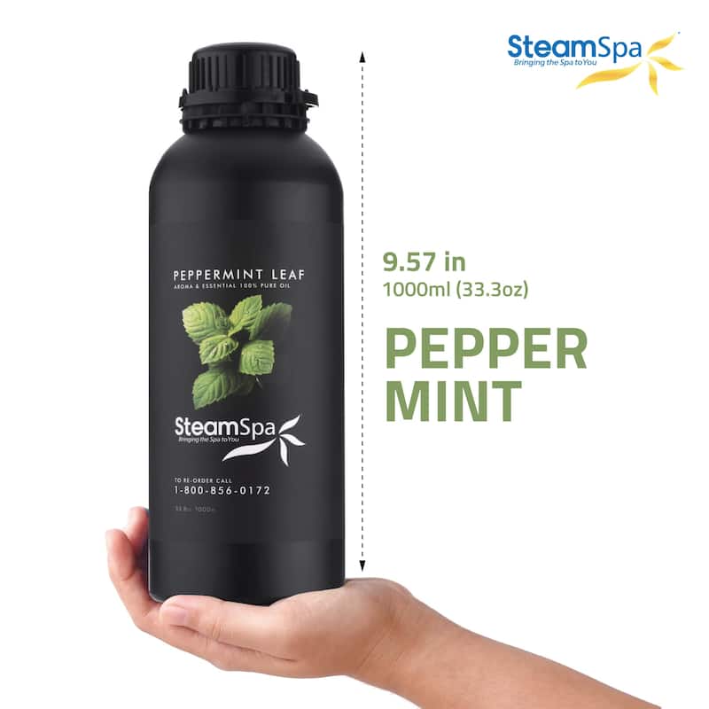 SteamSpa G-OILPEP1K Peppermint Aromatherapy Oil for Steam Shower