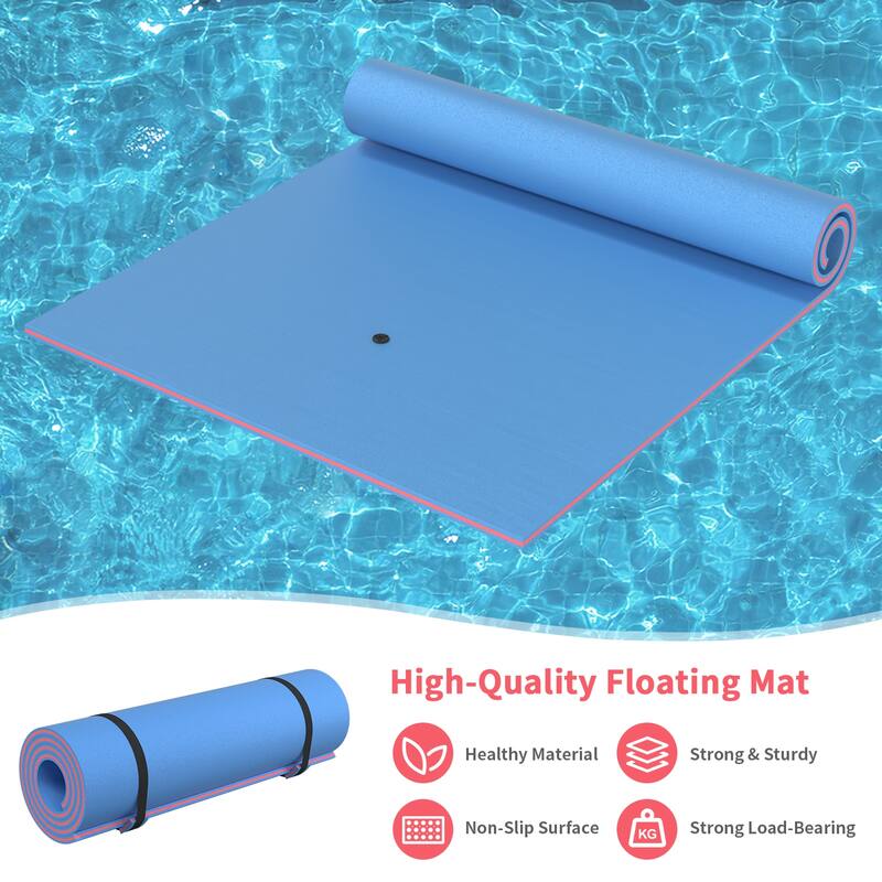 3 Layer Swimming Pool Float Floating Mat in Blue