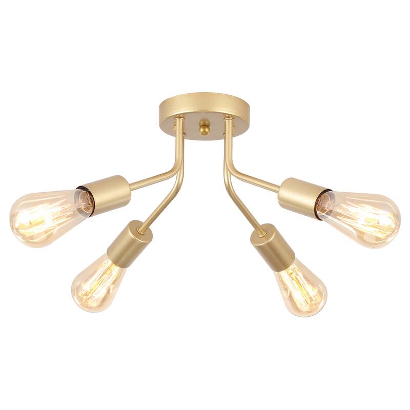 4-Light Semi Flush Mount Lights for Farmhouse Kitchen Dining Room