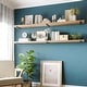 preview thumbnail 2 of 11, Wallniture Forte 72 in Floating Shelves, 2 Pcs, Burnt, Wood