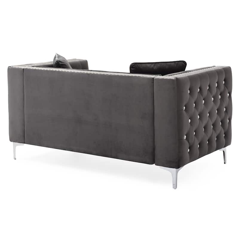 Paige Tufted Velvet Loveseat