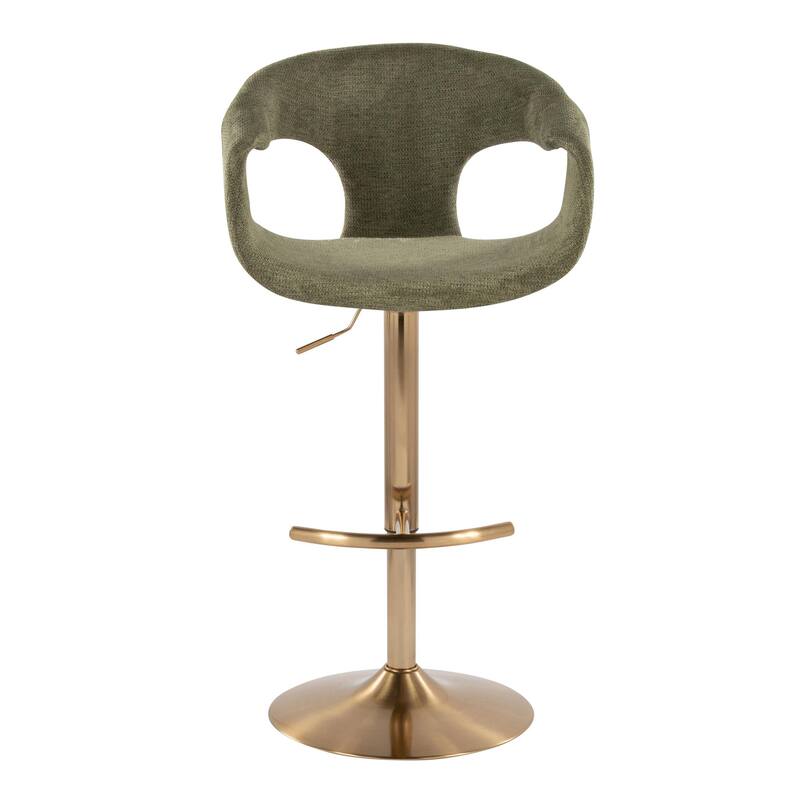 Porch & Den Saurya Adjustable Bar Stool with Rounded T Footrest (Set of 2)