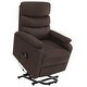 preview thumbnail 1 of 6, vidaXL Power Lift Massage Recliner Brown Fabric - 28.7" x 35.6" x 40.4"