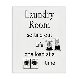 Stupell Funny Minimal Laundry Phrase Canvas Wall Art Design By Carol Robinson