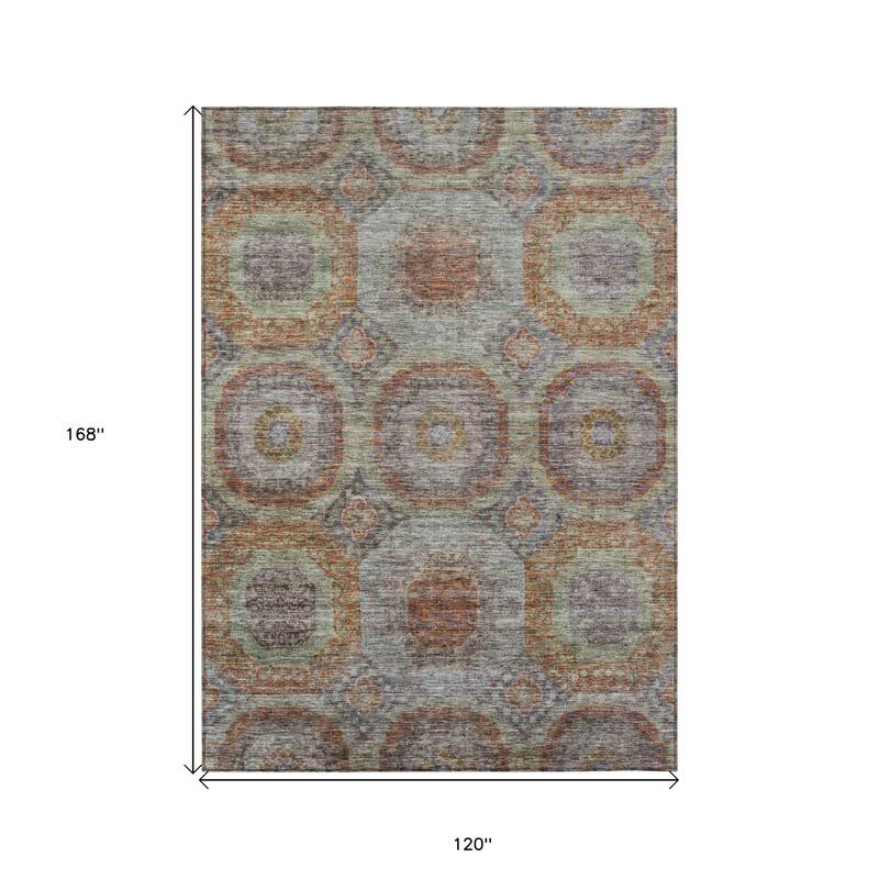 HomeRoots Geometric Transitional Rectangle Outdoor Rug