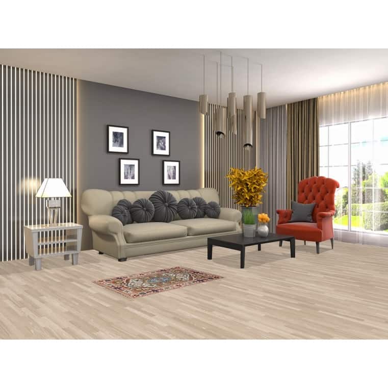 Geometric Blue Heriz Serapi Indian Accent Rug Hand-Knotted Wool Carpet - 2'0" x 3'0"