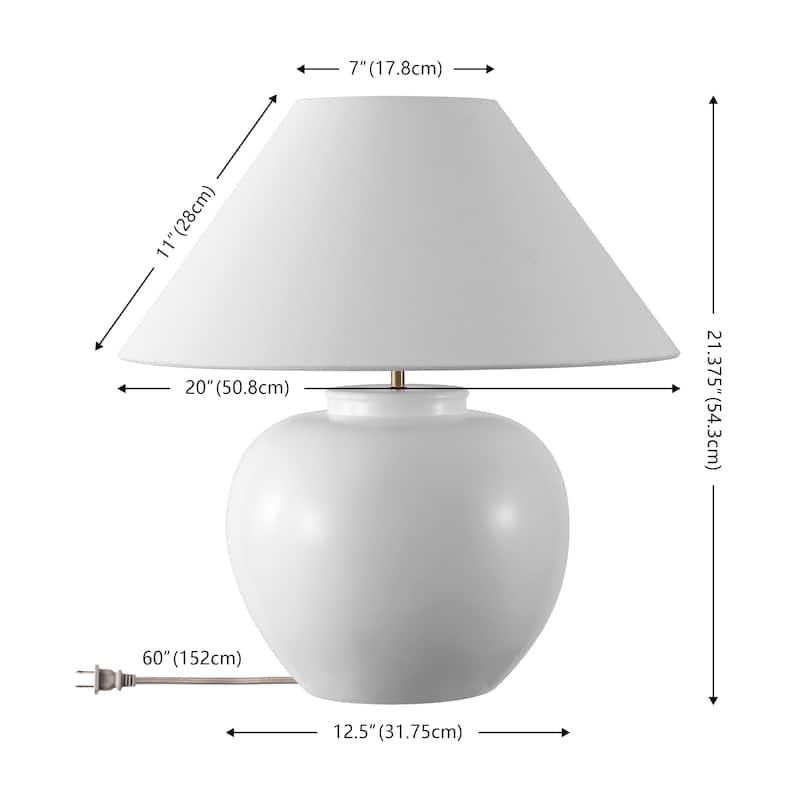 SAFAVIEH Couture Korie, 21-inch, Ceramic Table Lamp - 20"W x 20"D x 21"H