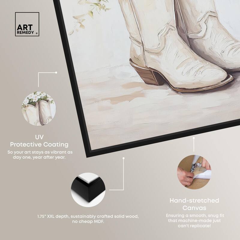 Prairie Bloom Boots Canvas by Art Remedy