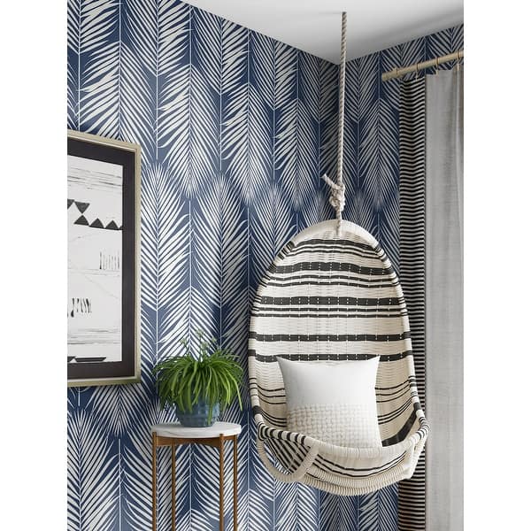 Nextwall Palm Silhouette Peel And Stick Wallpaper Overstock 32809273 Alfresco green palm leaf wallpaper. nextwall palm silhouette peel and stick