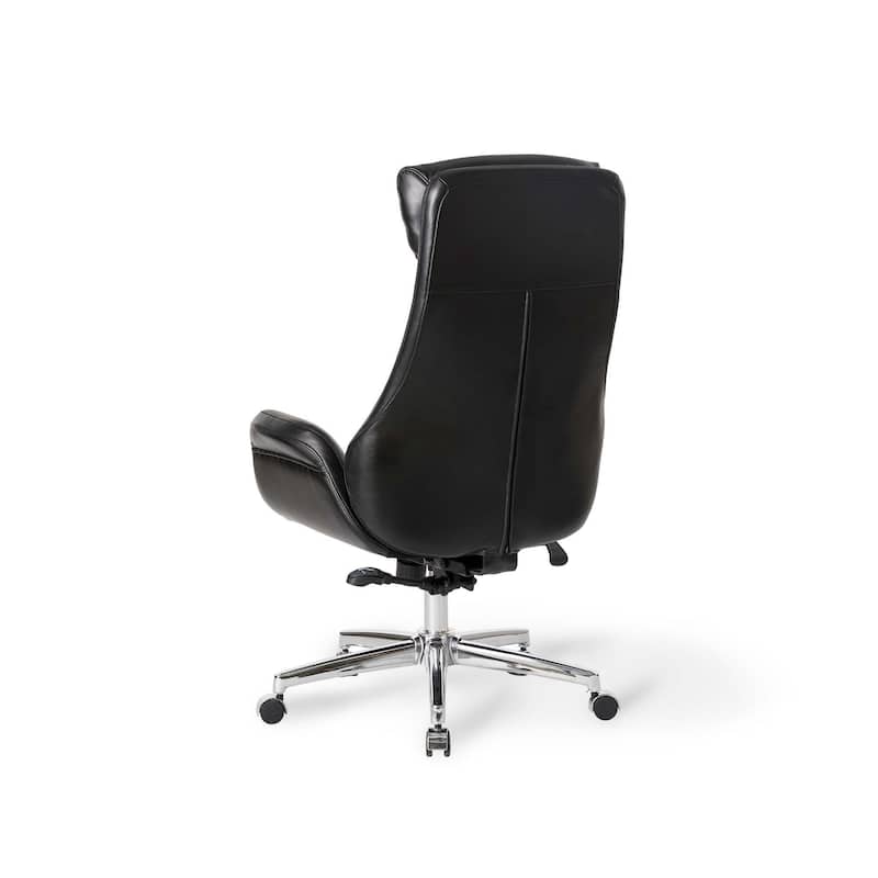 Modern High-Back Leatherette Adjustable 360-degree Swivel Executive Office Chair by Glitzhome