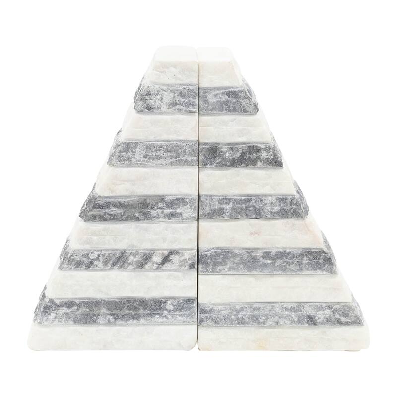 Sagebrook Home Stone Marble Bookends Stone Marble