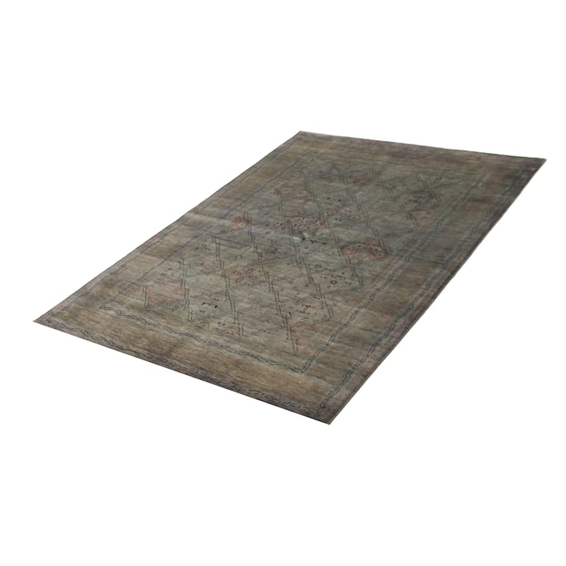 ECARPETGALLERY Hand-knotted Vibrance Grey Wool Rug - 5'11 x 8'5