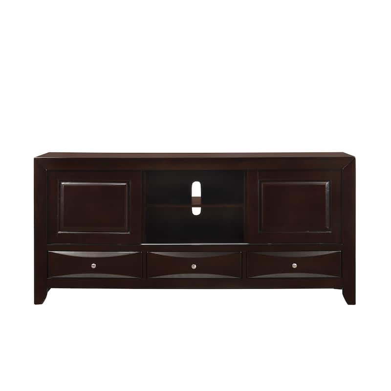 Priscella 6 Piece Dark Cherry Storage Platform Bedroom Set